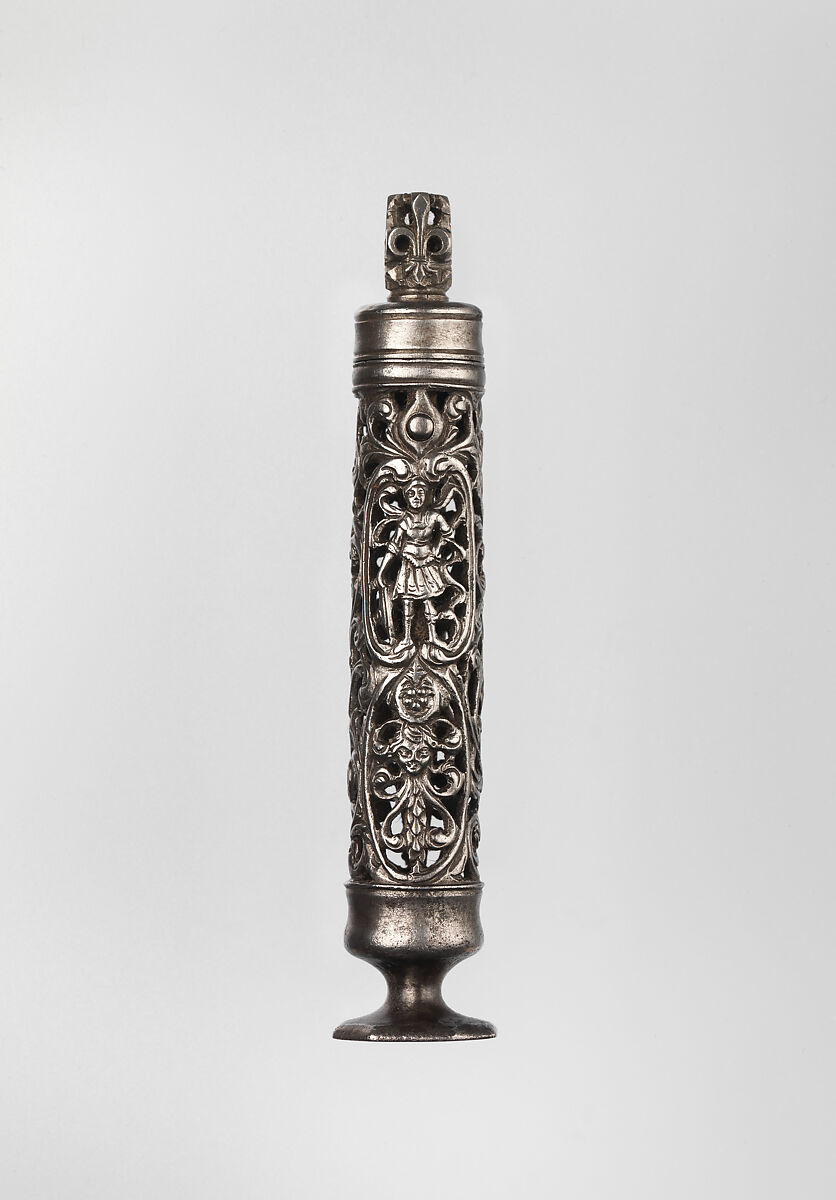 Sealing wax case, Iron, cast, French