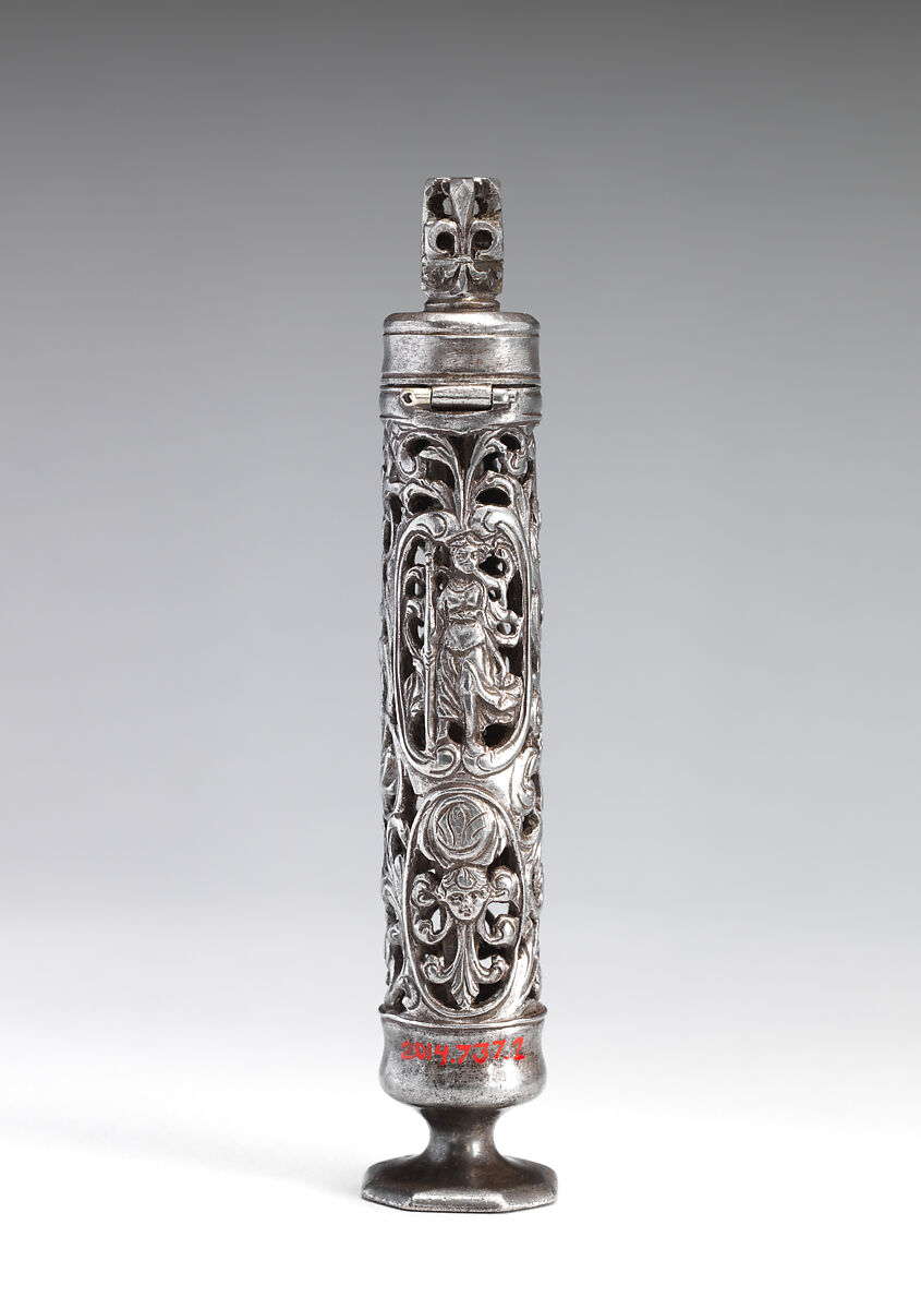 Sealing wax case, Iron, cast, French