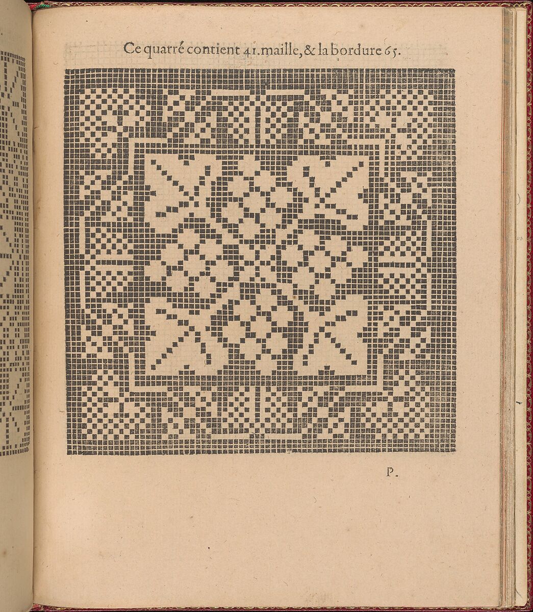 Les Singuliers et Nouveaux Portraicts... page 57 (recto), Federico de Vinciolo (Italian, active Paris, ca. 1587–99), Woodcut 