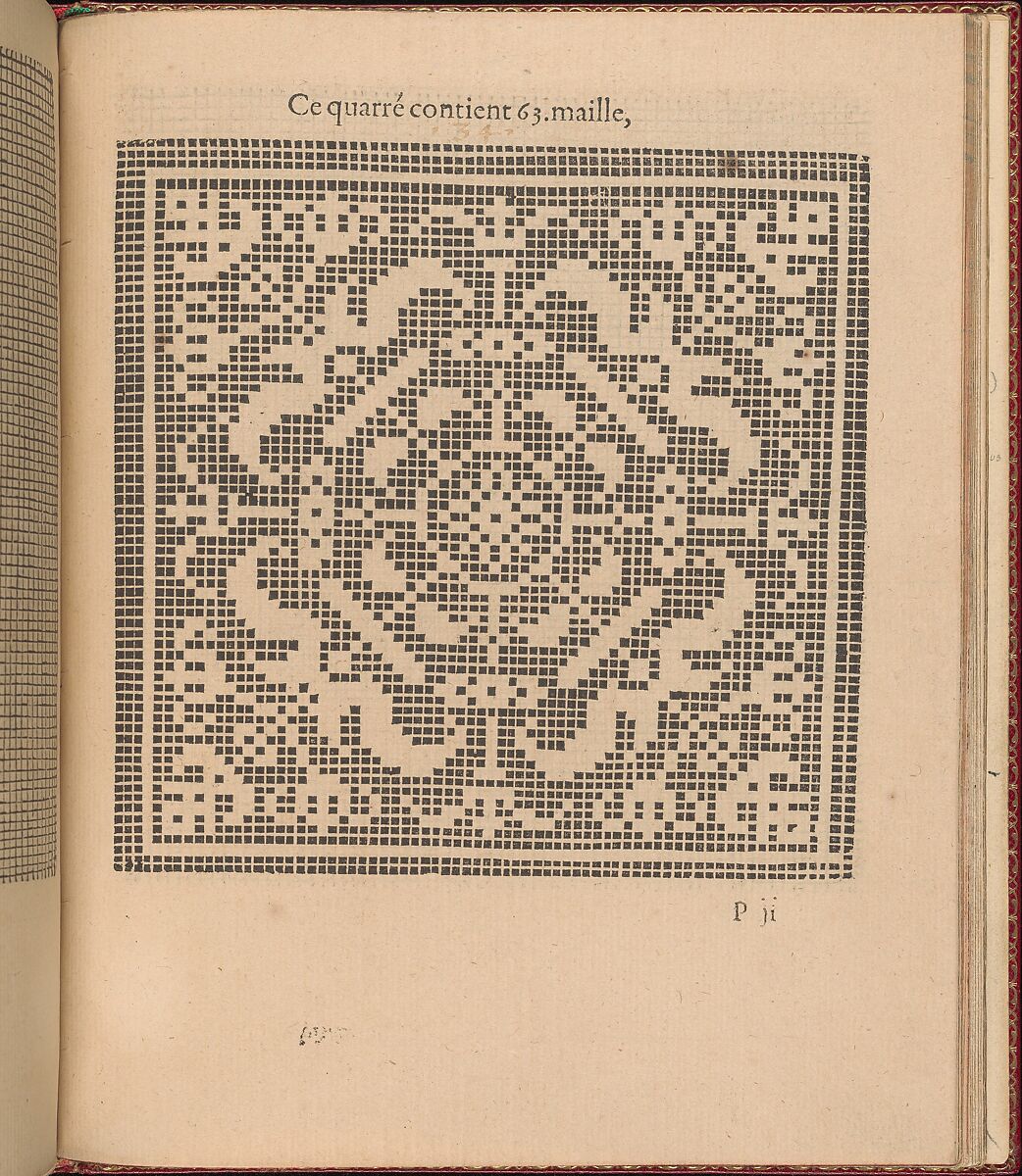 Les Singuliers et Nouveaux Portraicts... page 58 (recto), Federico de Vinciolo (Italian, active Paris, ca. 1587–99), Woodcut 