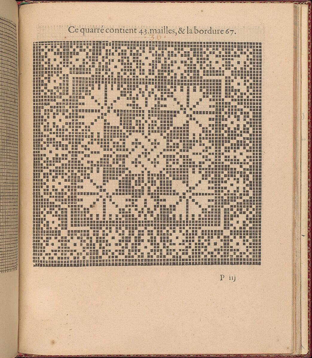 Les Singuliers et Nouveaux Portraicts... page 59 (recto), Federico de Vinciolo (Italian, active Paris, ca. 1587–99), Woodcut 