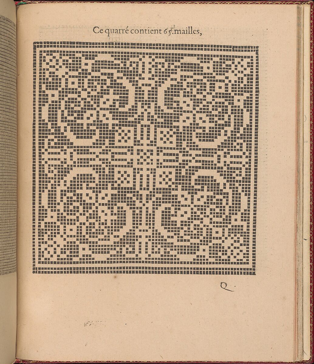 Les Singuliers et Nouveaux Portraicts... page 61 (recto), Federico de Vinciolo (Italian, active Paris, ca. 1587–99), Woodcut 