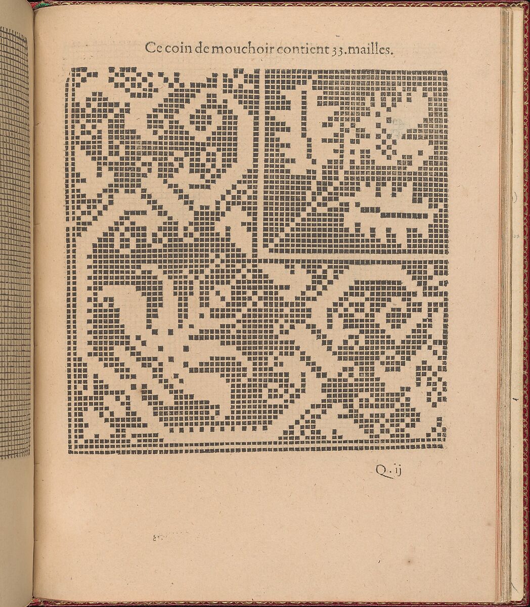 Les Singuliers et Nouveaux Portraicts... page 62 (recto), Federico de Vinciolo (Italian, active Paris, ca. 1587–99), Woodcut 