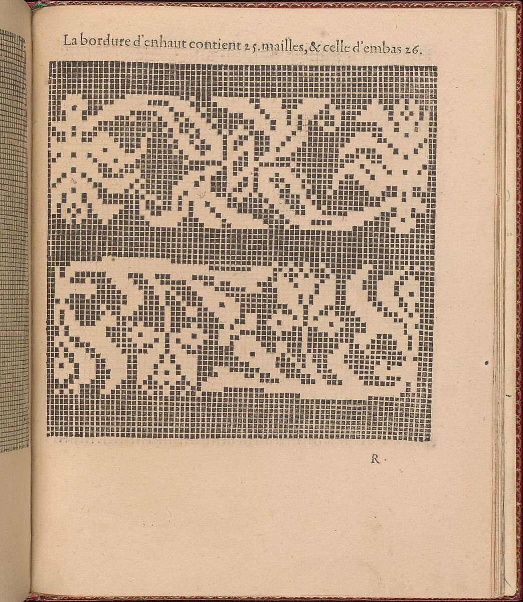 Les Singuliers et Nouveaux Portraicts... page 65 (recto), Federico de Vinciolo (Italian, active Paris, ca. 1587–99), Woodcut 