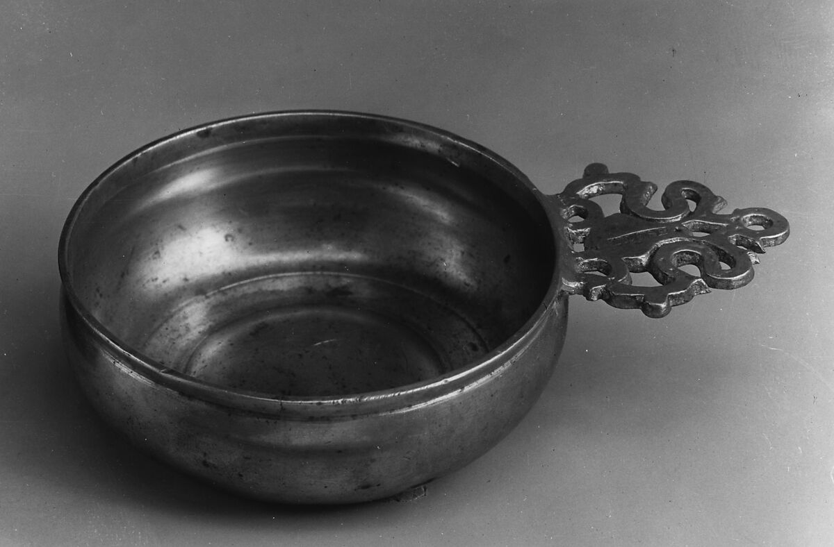 Porringer, Thomas Danforth Boardman (1784–1873), Pewter, American 