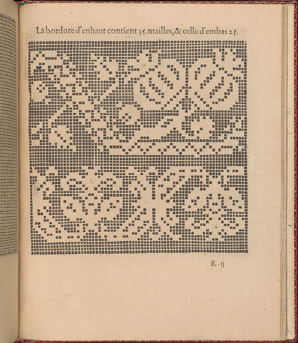 Les Singuliers et Nouveaux Portraicts... page 66 (recto), Federico de Vinciolo (Italian, active Paris, ca. 1587–99), Woodcut 