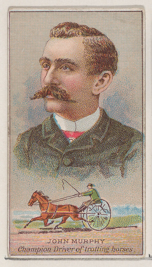 John Murphy, Champion Driver of Trolling Horses, from the Champions of Games and Sports series (N184, Type 2) issued by W.S. Kimball & Co., Issued by W.S. Kimball &amp; Co., Commercial color lithograph 