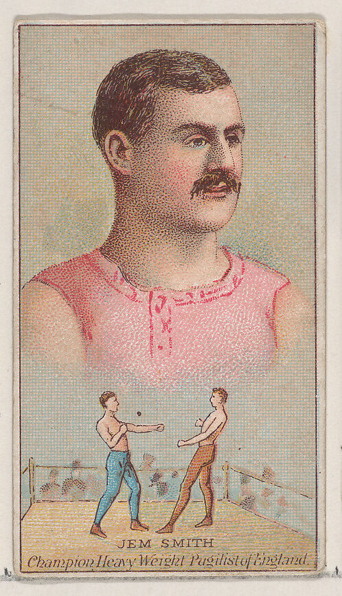 Jem Smith, Champion Heavy Weight Pugilist of England, from the Champions of Games and Sports series (N184, Type 2) issued by W.S. Kimball & Co., Issued by W.S. Kimball &amp; Co., Commercial color lithograph 
