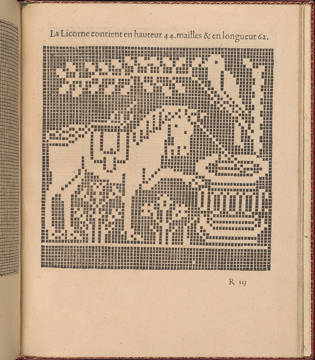 Les Singuliers et Nouveaux Portraicts... page 67 (recto), Federico de Vinciolo (Italian, active Paris, ca. 1587–99), Woodcut 