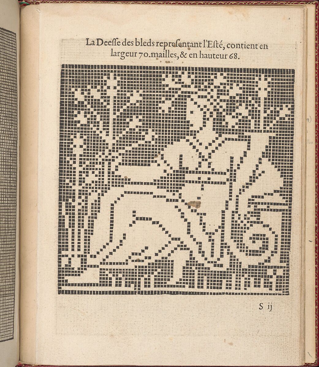 Les Singuliers et Nouveaux Portraicts... page 70 (recto), Federico de Vinciolo (Italian, active Paris, ca. 1587–99), Woodcut 
