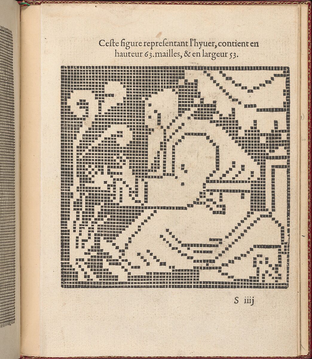 Les Singuliers et Nouveaux Portraicts... page 72 (recto), Federico de Vinciolo (Italian, active Paris, ca. 1587–99), Woodcut 
