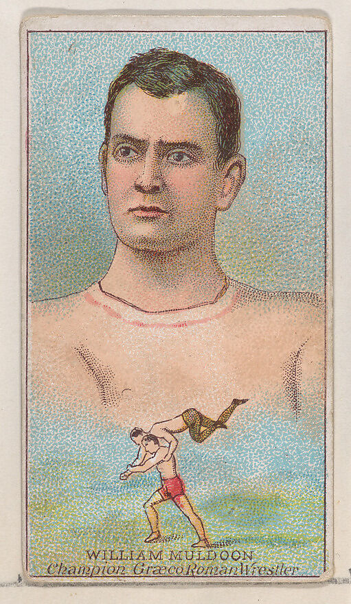 William Muldoon, Champion Grœco Roman Wrestler, from the Champions of Games and Sports series (N184, Type 2) issued by W.S. Kimball & Co., Issued by W.S. Kimball &amp; Co., Commercial color lithograph 