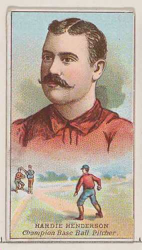 Hardie Henderson, Champion Baseball Pitcher, from the Champions of Games and Sports series (N184, Type 2) issued by W.S. Kimball & Co.