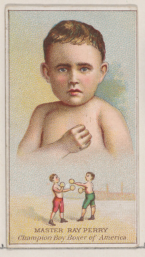Master Ray Perry, Champion Boy Boxer of America, from the Champions of Games and Sports series (N184, Type 2) issued by W.S. Kimball & Co., Issued by W.S. Kimball &amp; Co., Commercial color lithograph 
