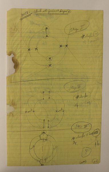 Sketches for "The Sun", Richard Lippold (American, Milwaukee, Wisconsin 1915– 2002 Roslyn, New York), Graphite with pen and ink on notebook paper 