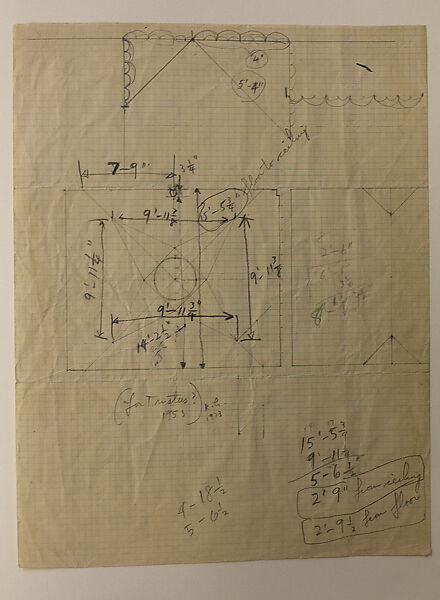Sketches for "The Sun", Richard Lippold (American, Milwaukee, Wisconsin 1915– 2002 Roslyn, New York), Graphite on graph paper 