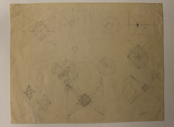 Sketches for "The Sun", Richard Lippold (American, Milwaukee, Wisconsin 1915– 2002 Roslyn, New York), Graphite on paper 