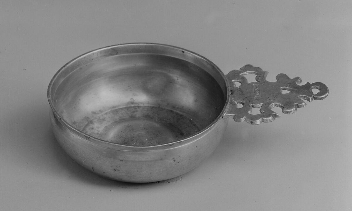 Porringer, Thomas Danforth Boardman (1784–1873), Pewter, American 