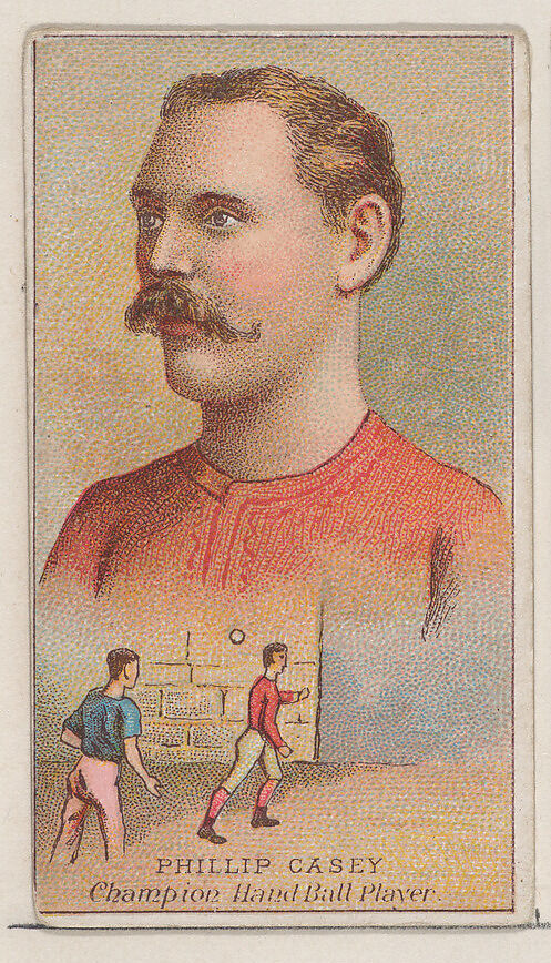 Phillip Casey, Champion Handball Player, from the Champions of Games and Sports series (N184, Type 2) issued by W.S. Kimball & Co., Issued by W.S. Kimball &amp; Co., Commercial color lithograph 