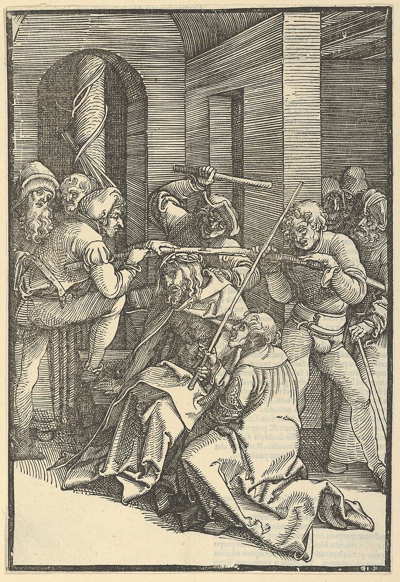 Christ Crowned with Thorns, from Speculum passionis domini nostri Ihesu Christi, Hans Schäufelein (German, Nuremberg ca. 1480–ca. 1540 Nördlingen), Woodcut 