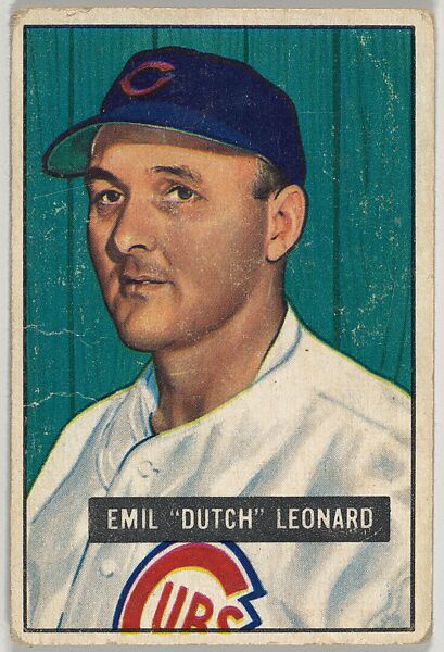 Emil "Dutch" Leonard, Pitcher, Chicago Cubs, from Picture Cards, series 5 (R406-5) issued by Bowman Gum, Issued by Bowman Gum Company, Commercial color lithograph 