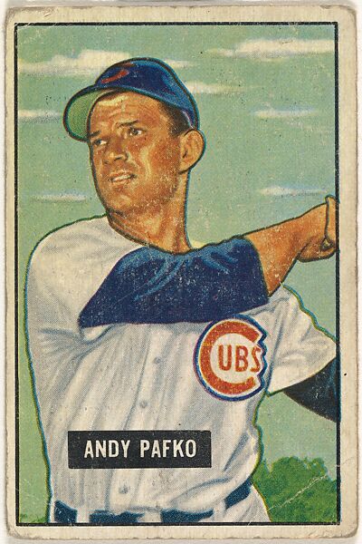 Issued by Bowman Gum Company, Andy Pafko, 3rd Base, Outfield, Chicago Cubs,  from the Picture Card Collectors Series (R406-4) issued by Bowman Gum