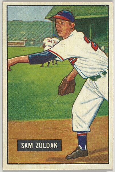 Sam Zoldak, Pitcher, Philadelphia Athletics, from Picture Cards, series 5 (R406-5) issued by Bowman Gum, Issued by Bowman Gum Company, Commercial color lithograph