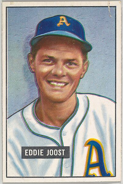 Eddie Joost, Shortstop, Philadelphia Athletics, from Picture Cards, series 5 (R406-5) issued by Bowman Gum, Issued by Bowman Gum Company, Commercial color lithograph 