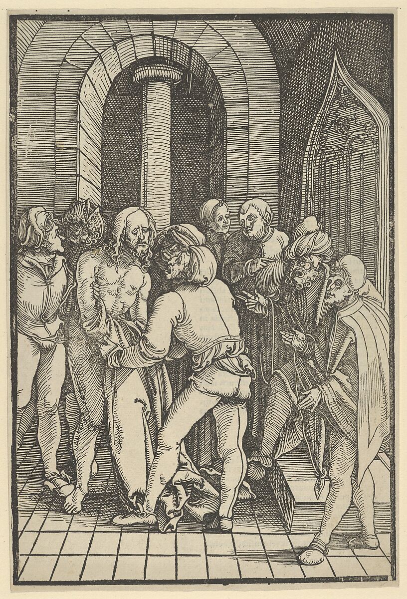 Christ Stripped, from "Speculum passionis domini nostri Ihesu Christi", Hans Schäufelein (German, Nuremberg ca. 1480–ca. 1540 Nördlingen), Woodcut 