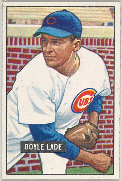 Doyle Lade, Pitcher, Chicago Cubs, from Picture Cards, series 5 (R406-5) issued by Bowman Gum, Issued by Bowman Gum Company, Commercial color lithograph 