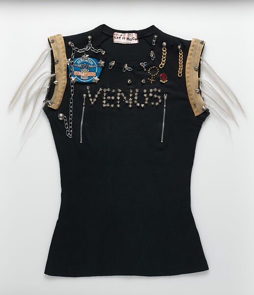 "Venus" T-shirt, Vivienne Westwood (British, 1941–2022), cotton, tin, brass, horsehair, rubber, British 