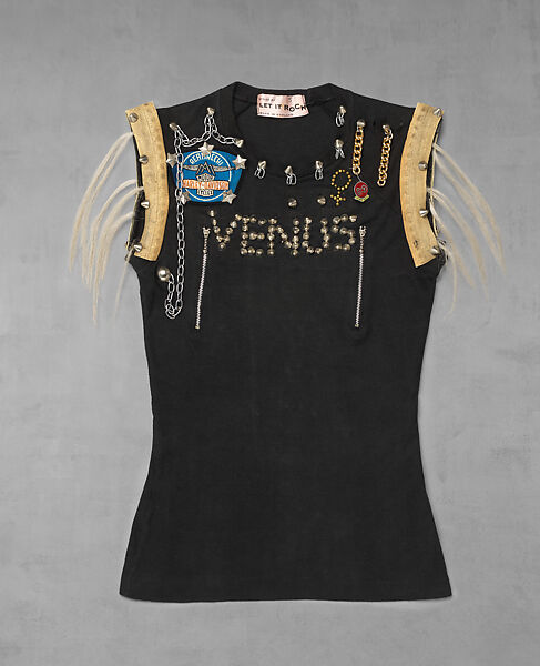 "Venus" T-shirt, Vivienne Westwood (British, 1941–2022), cotton, tin, brass, horsehair, rubber, British