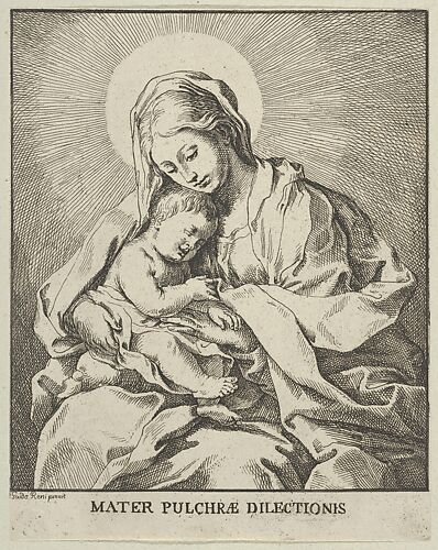 The Virgin holding the infant Christ, after Reni