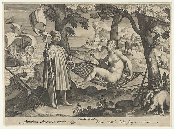 Allegory of America, from New Inventions of Modern Times (Nova Reperta), plate 1 of 19