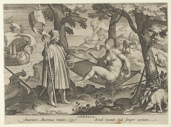 Allegory of America, from New Inventions of Modern Times (Nova Reperta), plate 1 of 19