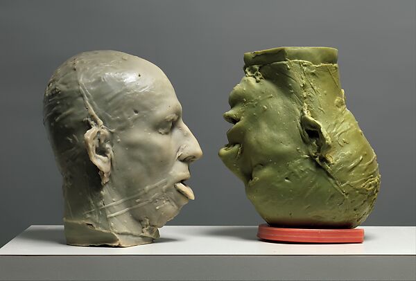 Andrew Head / Andrew Head Reversed, Nose to Nose, Bruce Nauman (American, born Fort Wayne, Indiana, 1941), Wax and pigment 
