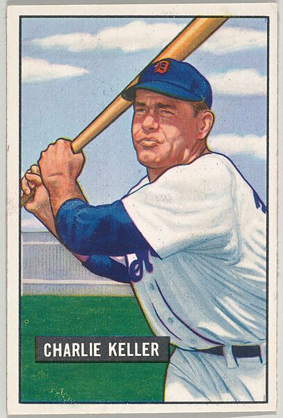 Issued by Bowman Gum Company | Charlie Keller, Outfield, Detroit Tigers ...