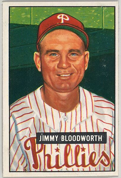 Jimmy Bloodworth, Infield, Philadelphia Phillies, from Picture Cards, series 5 (R406-5) issued by Bowman Gum, Issued by Bowman Gum Company, Commercial color lithograph 