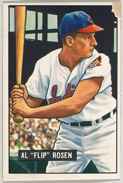 Al "Flip" Rosen, 3rd Base, Cleveland Indians, Picture Cards, series 5 (R406-5) issued by Bowman Gum, Issued by Bowman Gum Company, Commercial color lithograph 