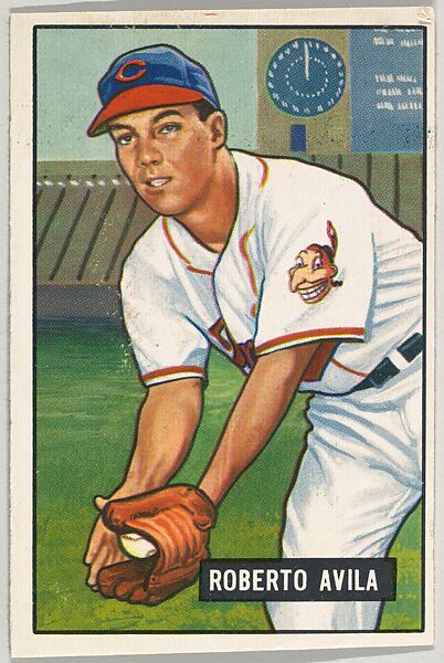 Roberto Avila, Infield, Cleveland Indians, from Picture Cards, series 5 (R406-5) issued by Bowman Gum, Issued by Bowman Gum Company, Commercial color lithograph 