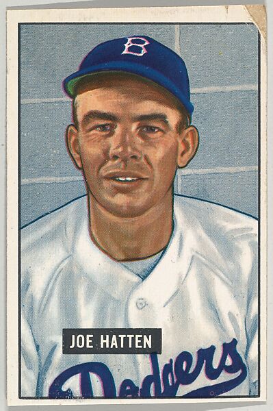 Joe Hatten, Pitcher, Brooklyn Dodgers, from Picture Cards, series 5 (R406-5) issued by Bowman Gum, Issued by Bowman Gum Company, Commercial color lithograph 