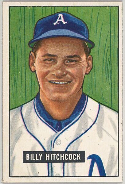 Billy Hitchcock, Infield, Philadelphia Athletics, from Picture Cards, series 5 (R406-5) issued by Bowman Gum, Issued by Bowman Gum Company, Commercial color lithograph 