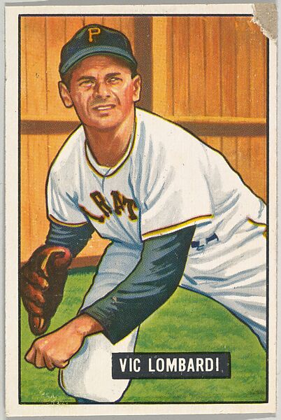 Vic Lombardi, Pitcher, Pittsburgh Pirates, from Picture Cards, series 5 (R406-5) issued by Bowman Gum, Issued by Bowman Gum Company, Commercial color lithograph 