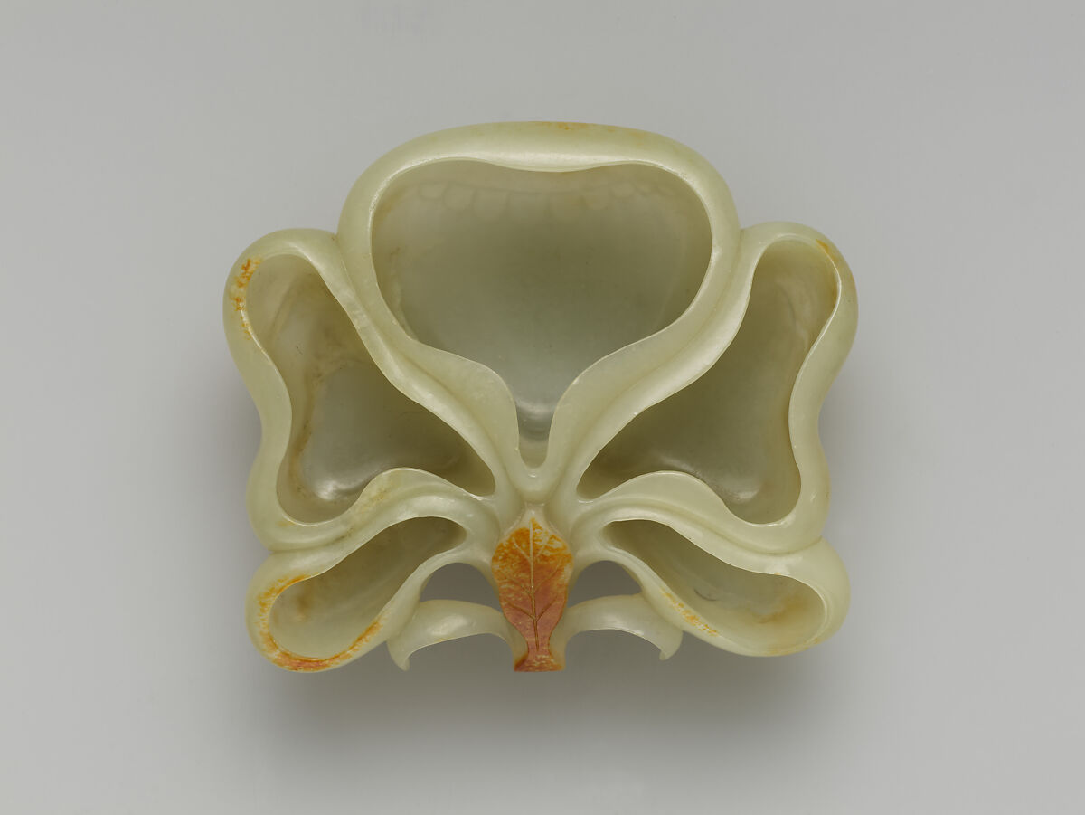 Water coupe in the form of a flower, Jade (nephrite), China