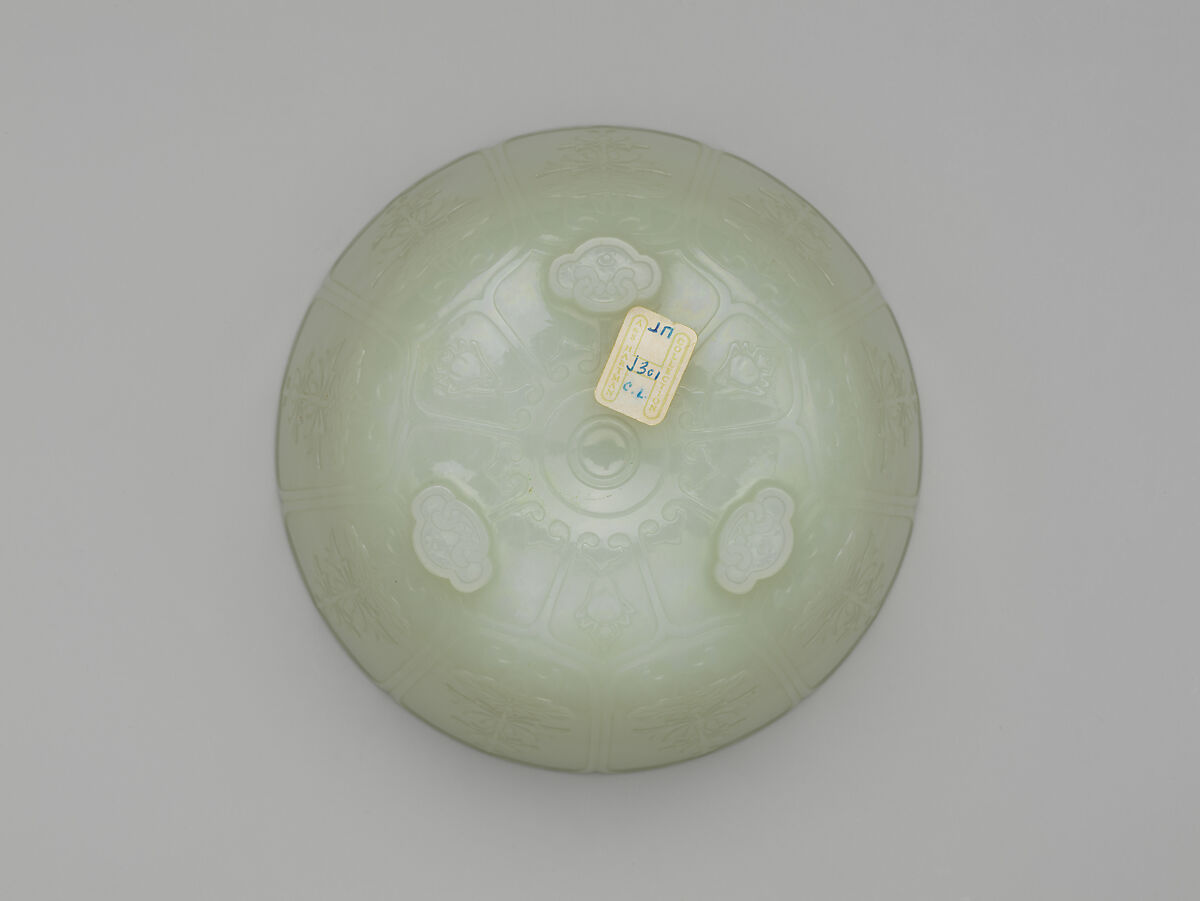 Bowl in the form of a lotus flower, Jade (nephrite), China