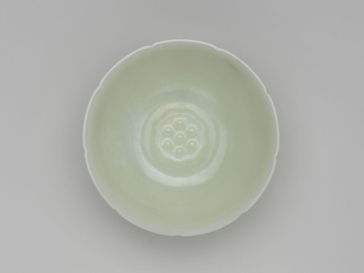 Bowl in the form of a lotus flower, Jade (nephrite), China
