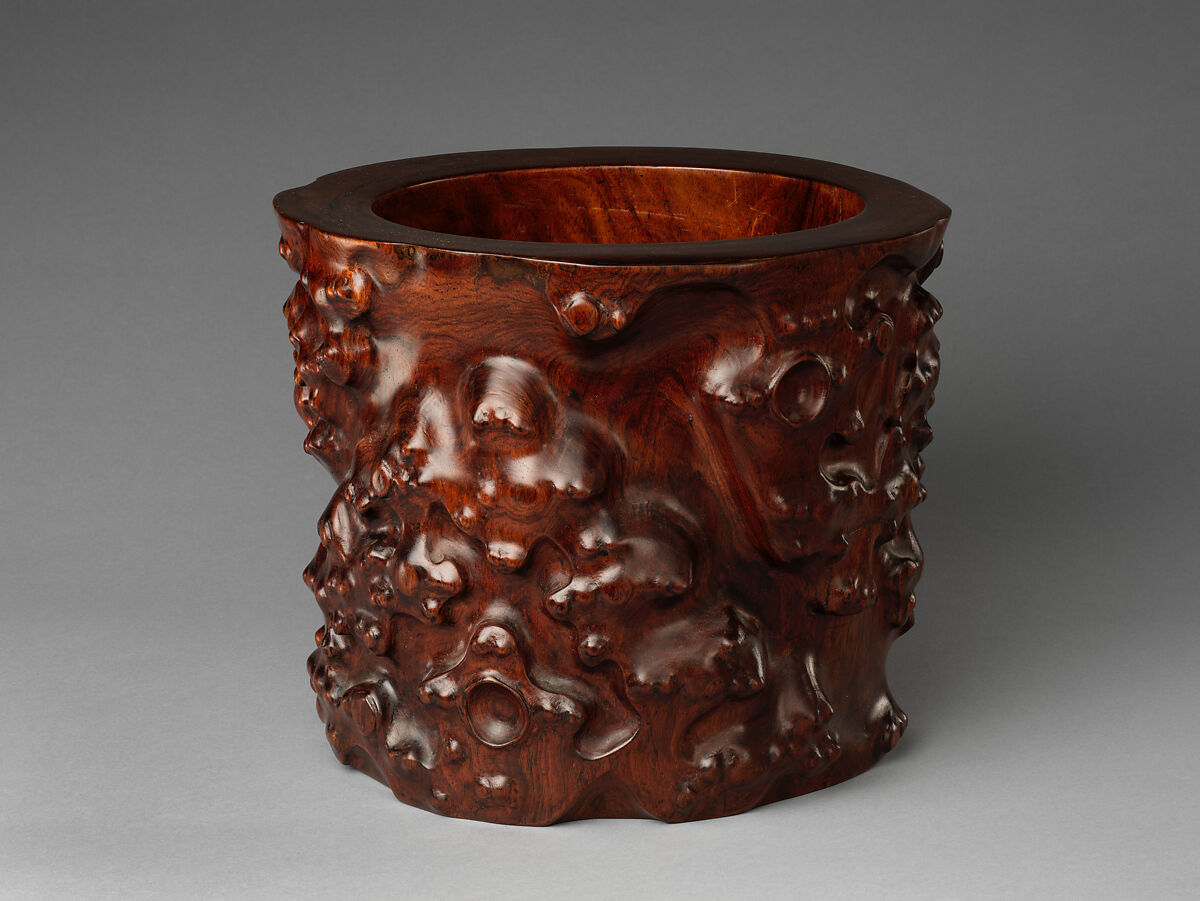 Brush pot, Huanghuali (rosewood), China