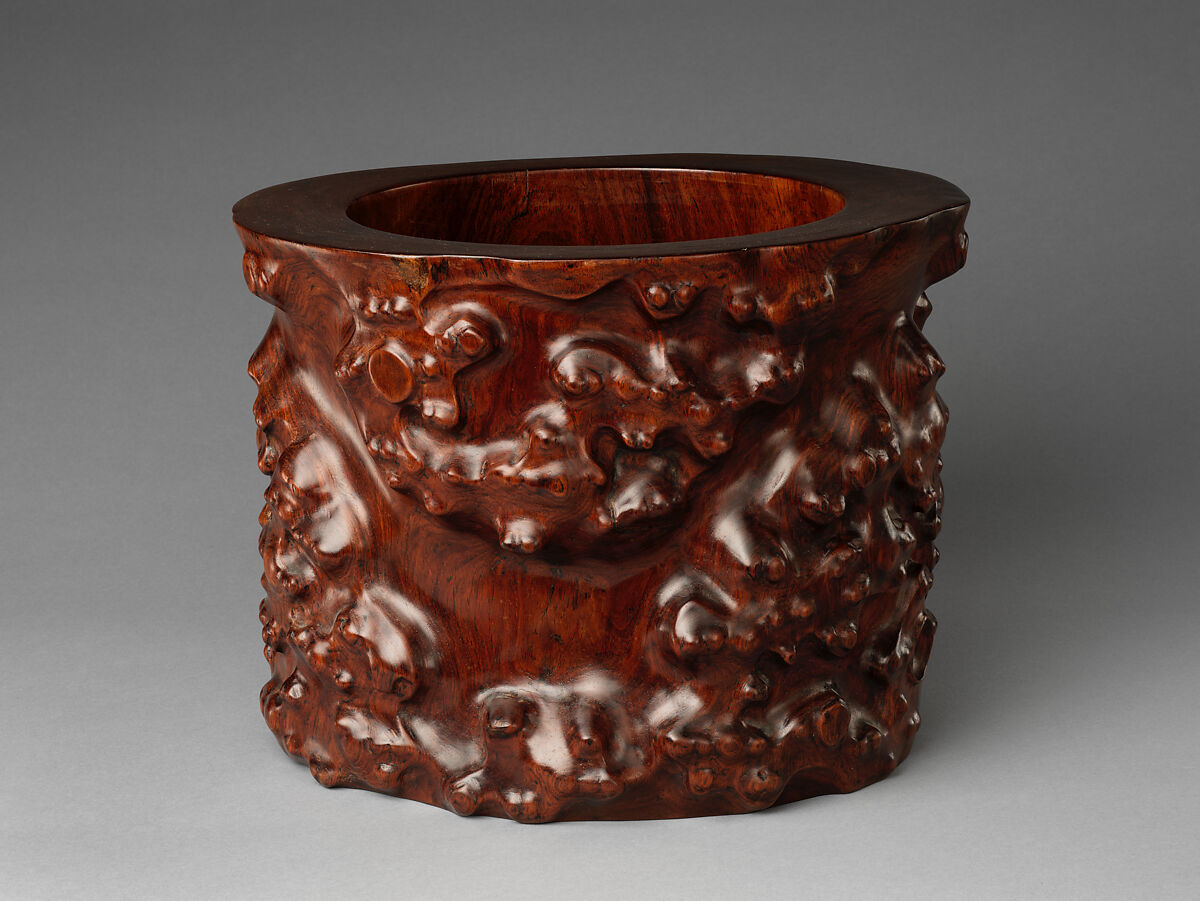 Brush pot, Huanghuali (rosewood), China