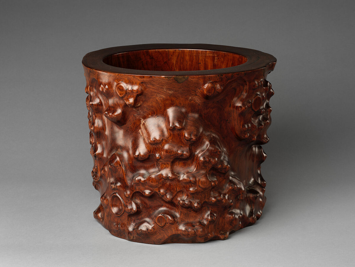 Brush pot, Huanghuali (rosewood), China