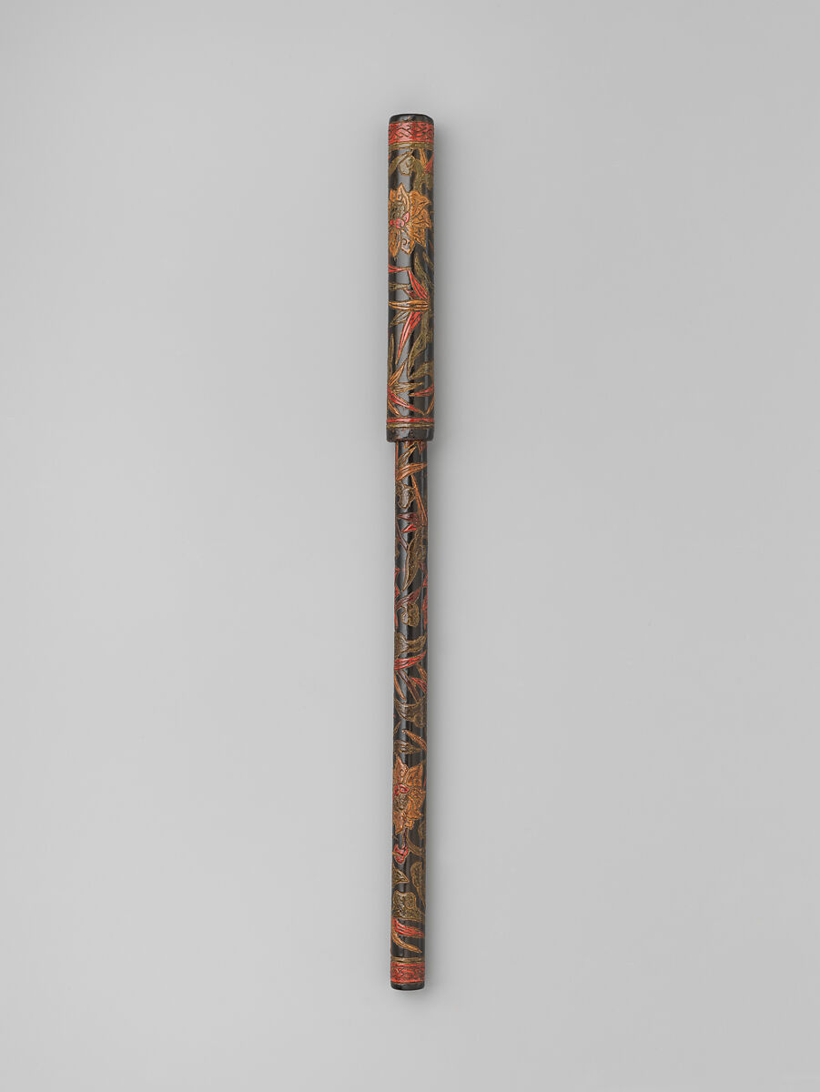 Brush and cover, Red lacquer, China